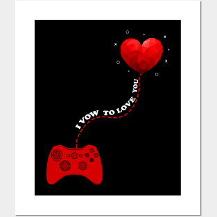 Gamer controller valentines day Posters and Art